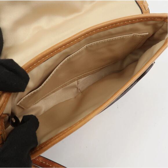 💎✨BEAUTIFUL✨💎Authentic COACH Leather Canvas Hand Bag Shoulder bag Navy - Picture 7 of 7